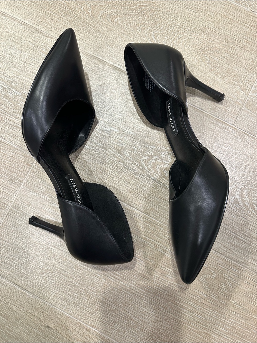 Nine West Black Pointed D'Orsay Stiletto Pumps